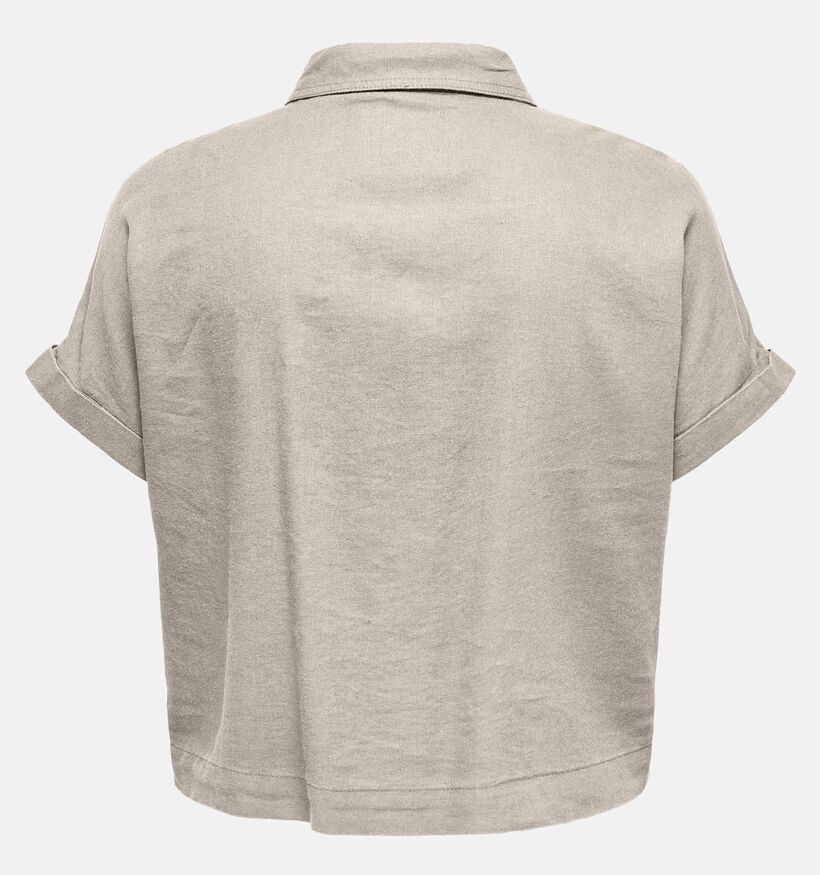 ONLY Carmakoma Caro Beige Linnen hemd voor dames (351438)