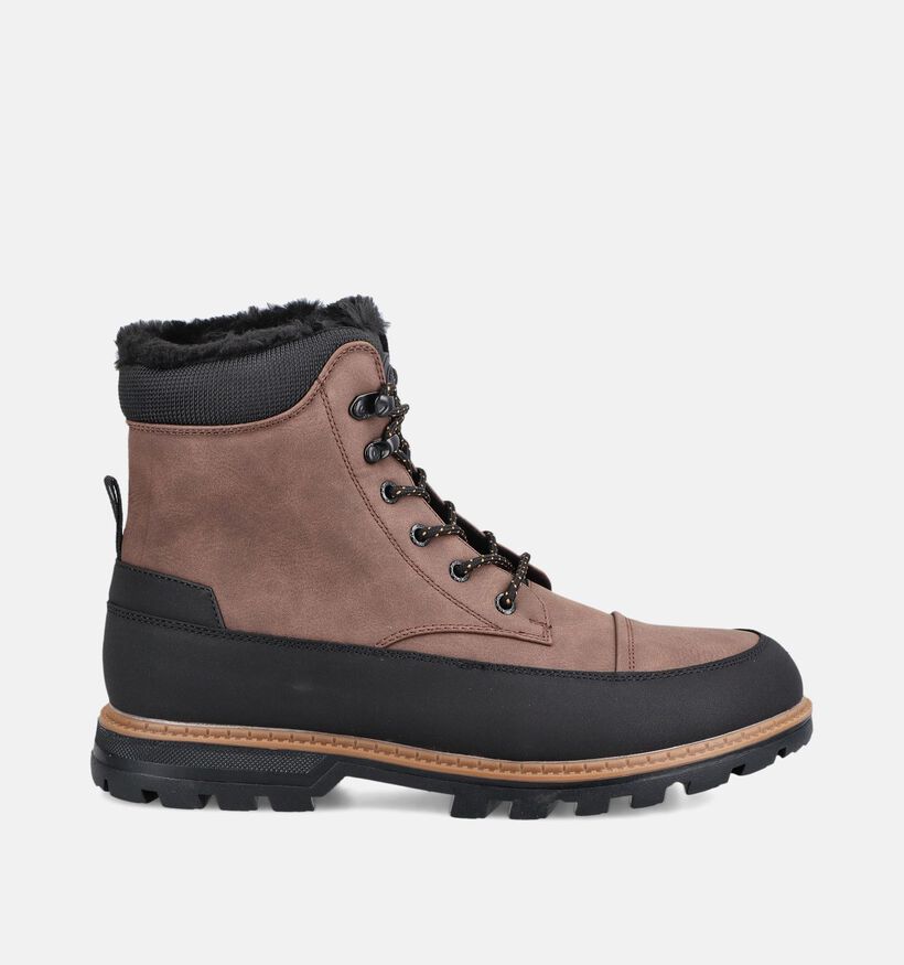 Luhta Reilu MR Bottines Fourr&eacute;es en Marron pour hommes (378599) - pour semelles orthop&eacute;diques
