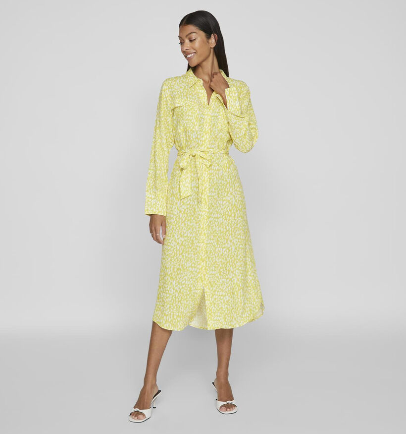 Vila Molly Robe chemise en Jaune pour femmes (337650)