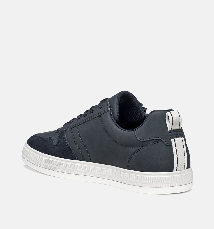 Geox Serifos Donkerblauwe Rits-Veterschoenen voor heren (368023) - geschikt voor steunzolen