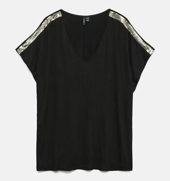 Vero Moda Curve T-shirts Zwart
