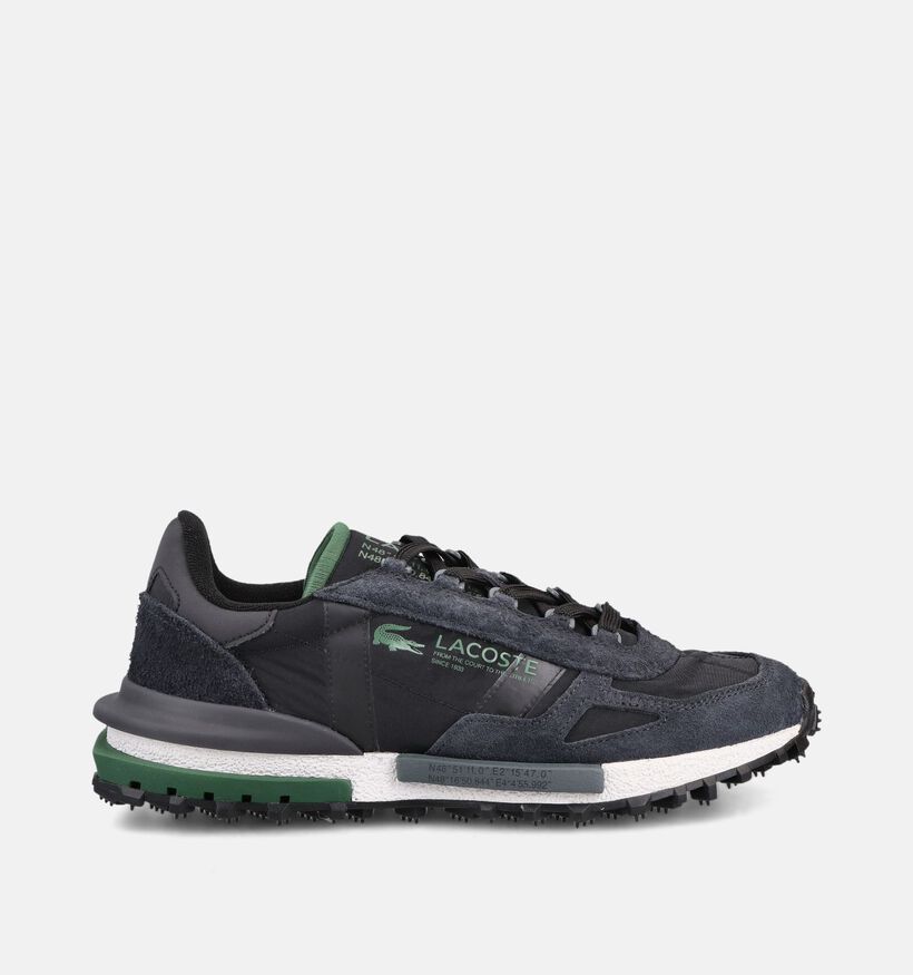 Lacoste Elite Active Baskets en Noir pour hommes (369362) - pour semelles orthop&eacute;diques