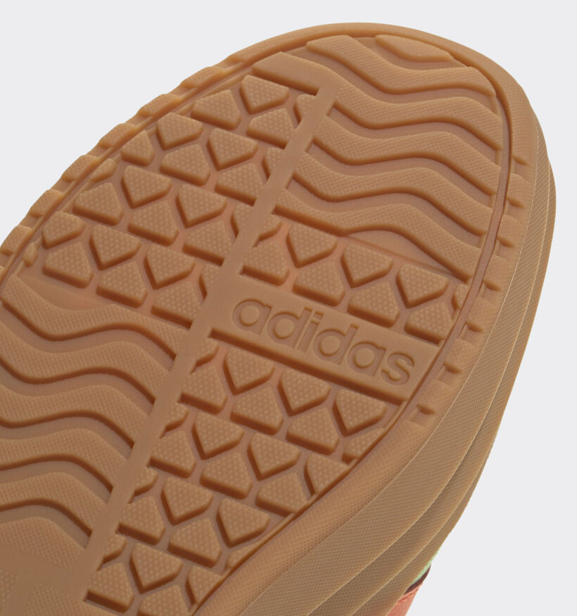 adidas VL Court Bold Gele Sneakers adidas VL Court Bold Groene/Oranje Sneakers voor meisjes (365360)