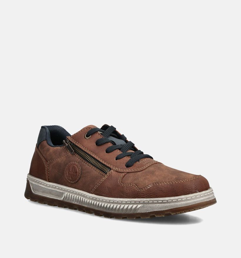 Rieke Baskets en Bleu Rieker Baskets en Cognac pour hommes (360459) - pour semelles orthopédiques