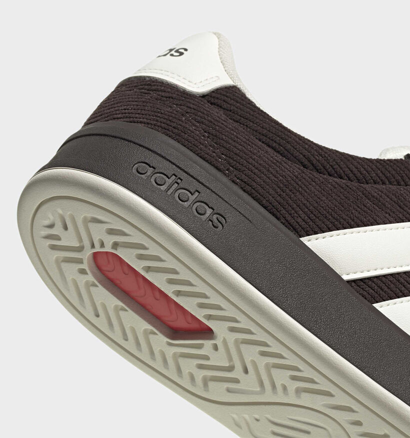 adidas Grand Court 3.0 Baskets en Marron fonc&eacute;/Blanc pour hommes (380257) - pour semelles orthop&eacute;diques