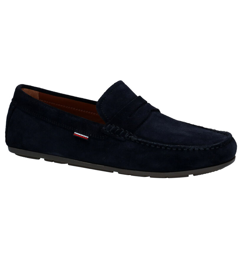 Tommy Hilfiger Blauwe Mocassins in daim (285326)