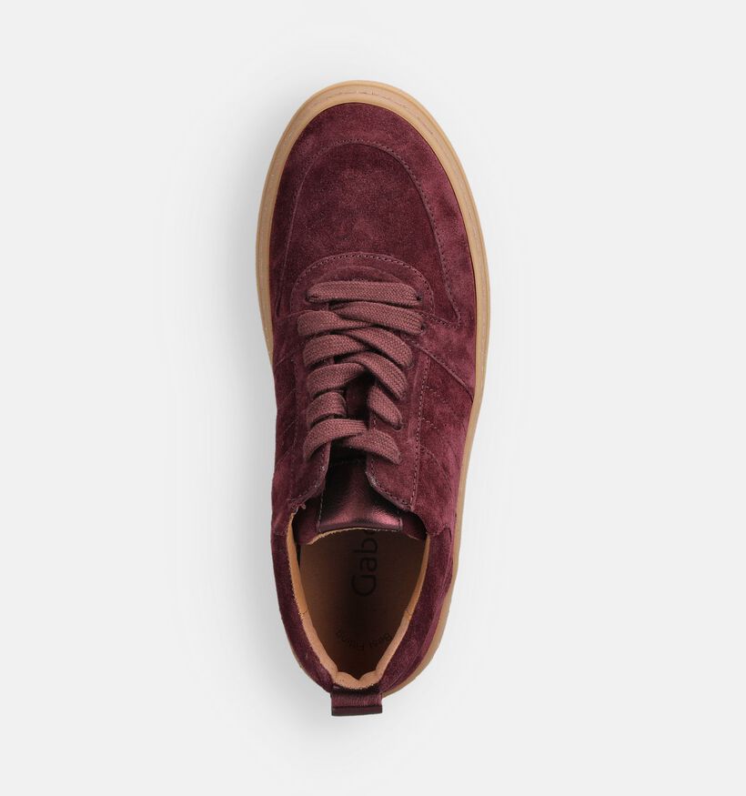 Gabor Bordeaux Sneakers voor dames (363094) - geschikt voor steunzolen
