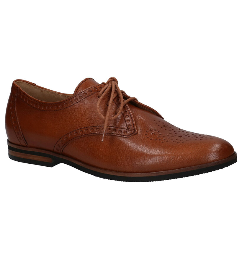 Gabor Best Fitting Chaussures à lacets en Cognac en cuir (282362)