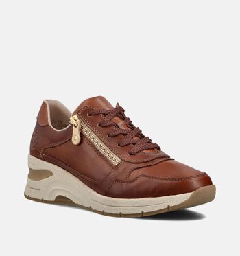 Rieker Chaussures plates Cognac