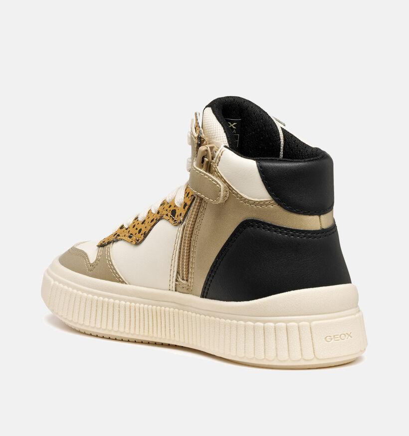 Geox Laquinny Witte/Gouden Sneakers voor meisjes (360346) - geschikt voor steunzolen