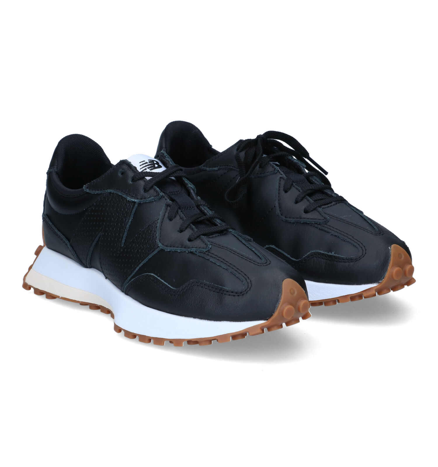 New balance zwart leer clearance