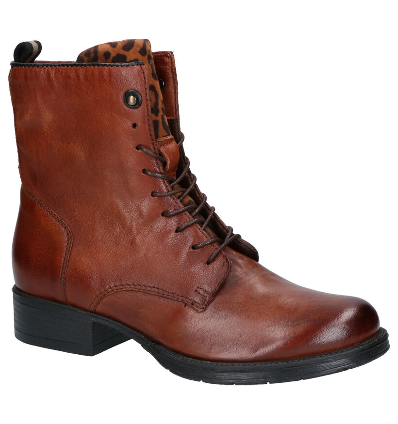 Mjus Bottines à lacets en Cognac en cuir (255138)