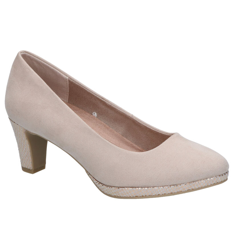 Marco Tozzi Taupe Pumps in stof (270658)