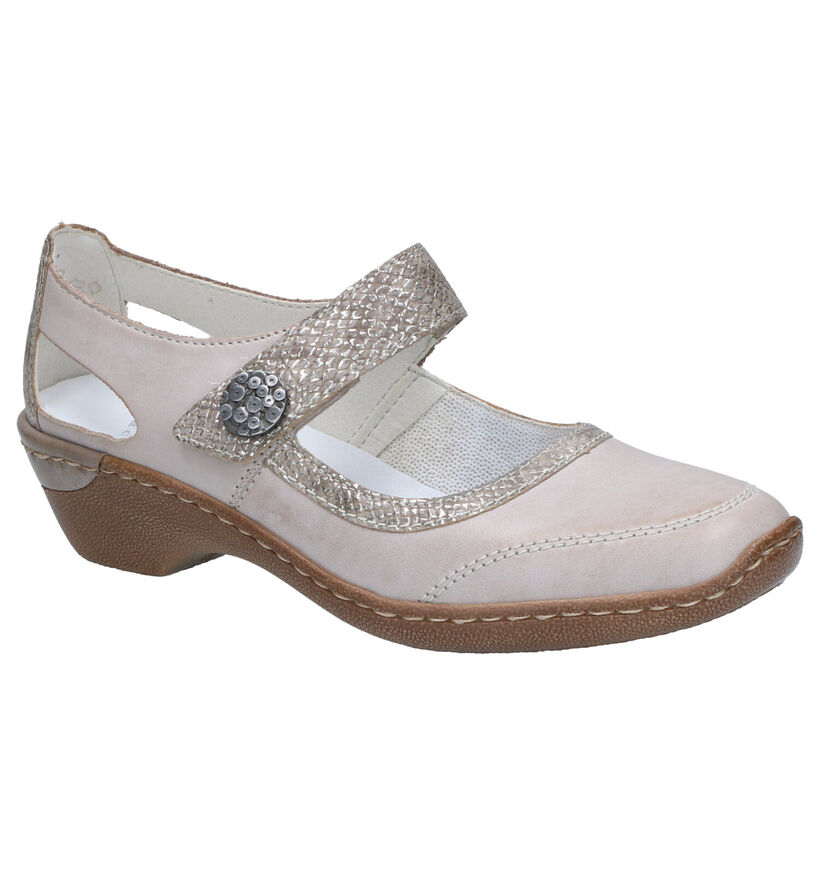 Rieker Taupe Pumps in leer (271864)