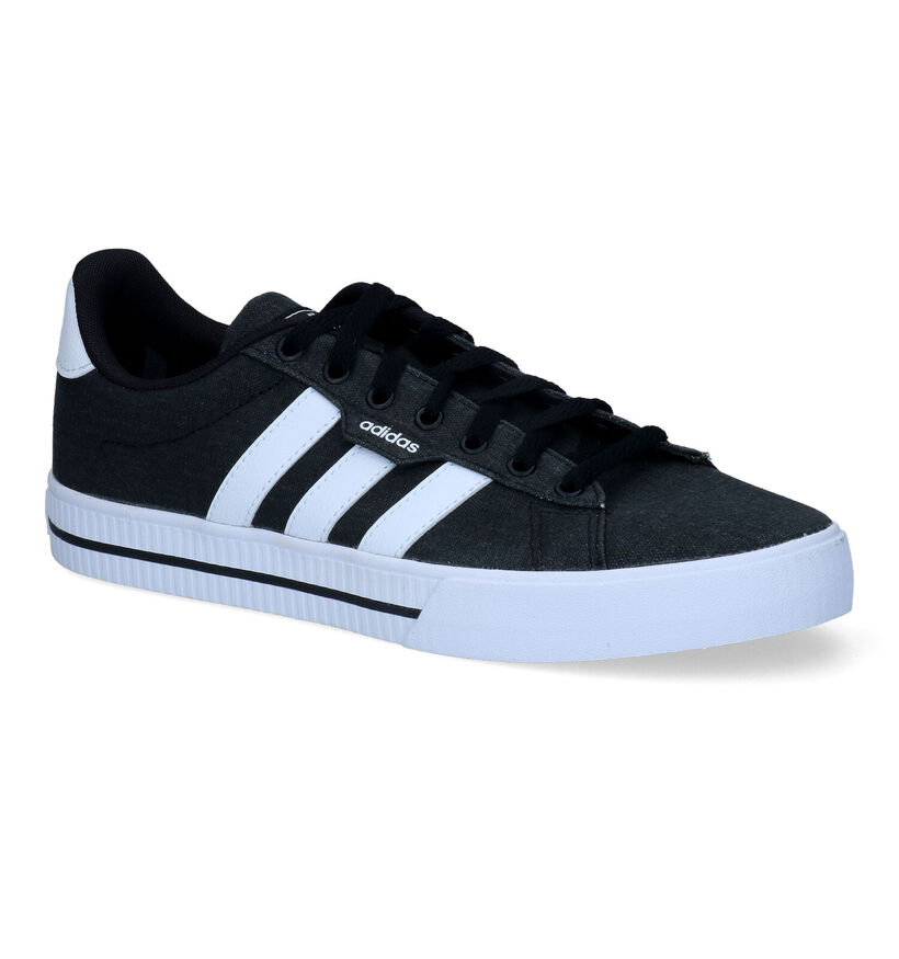 adidas Daily 3.0 Zwarte Sneakers in stof (301612)