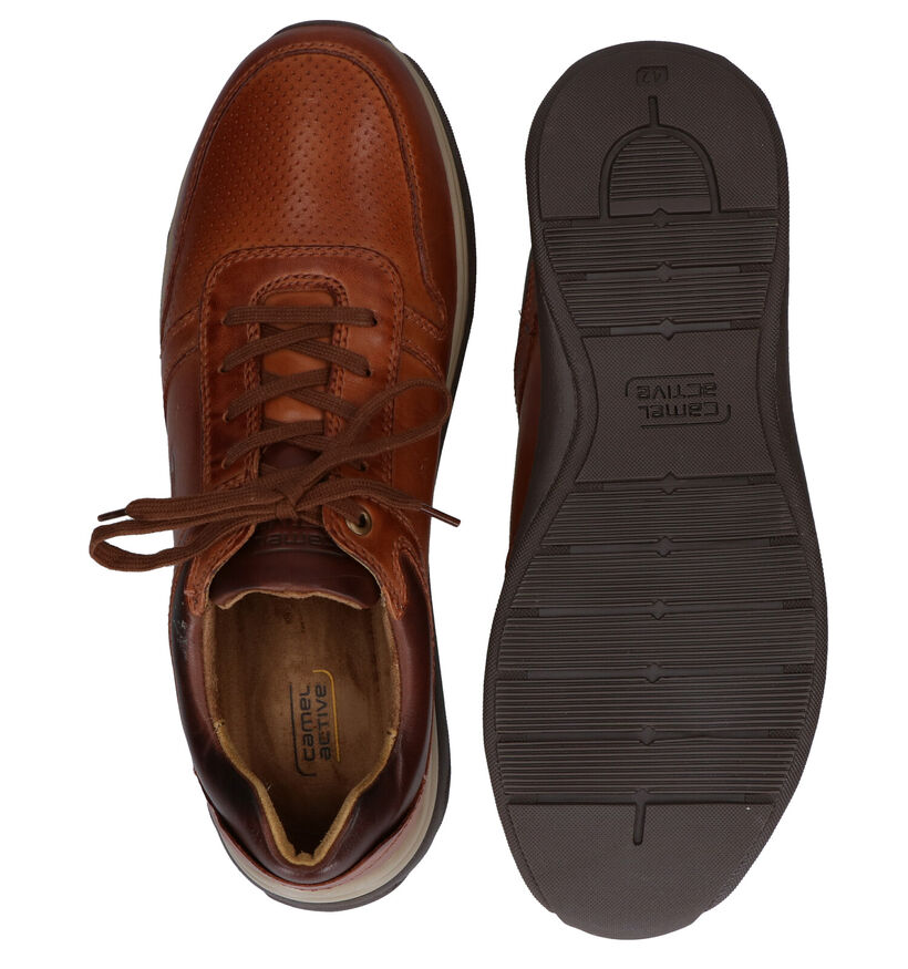 Camel Active Peak Chaussures à lacets en Cognac en cuir (291039)