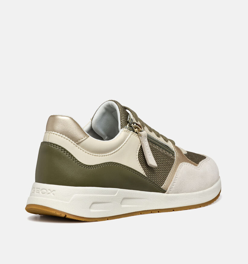 Geox Bulmya Kaki Sneakers voor dames (353780) - geschikt voor steunzolen
