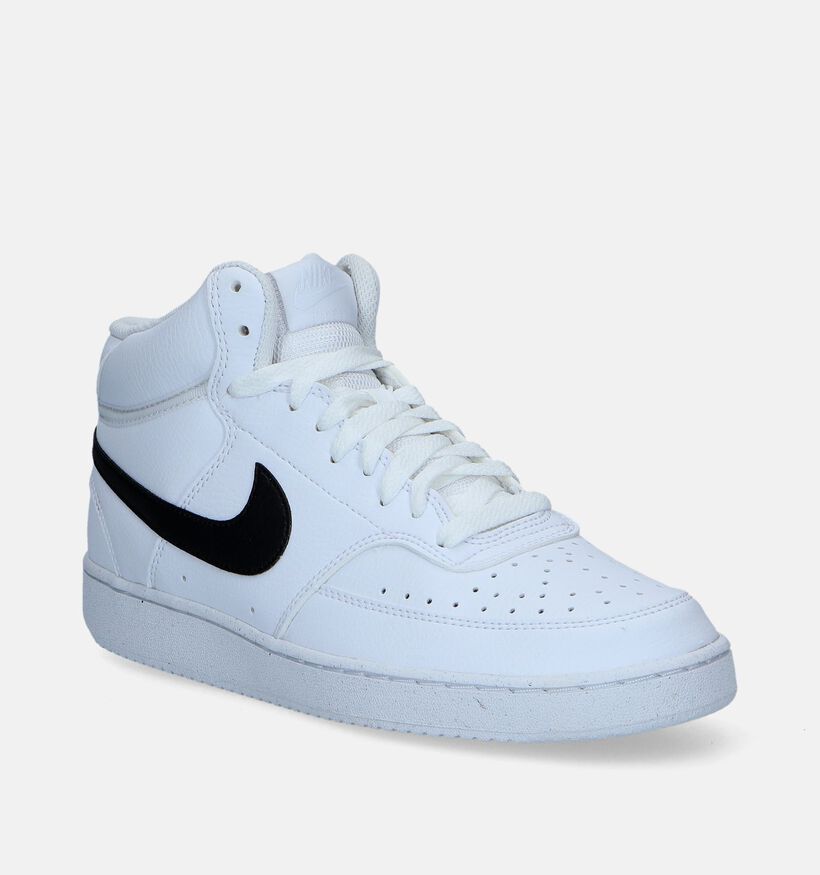 Nike Court Vision Mid Next Nature Baskets en Blanc pour hommes (340394)