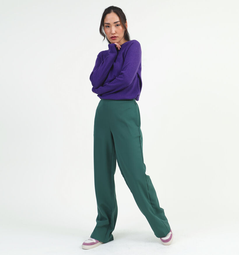 Pieces Bossy Pantalon large L32 en Vert pour femmes (332338)