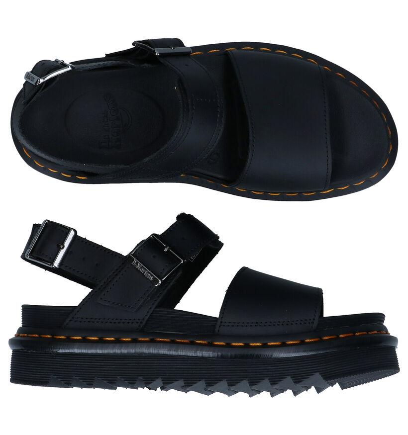 Dr. Martens Voss Zwarte Sandalen in leer (284643)