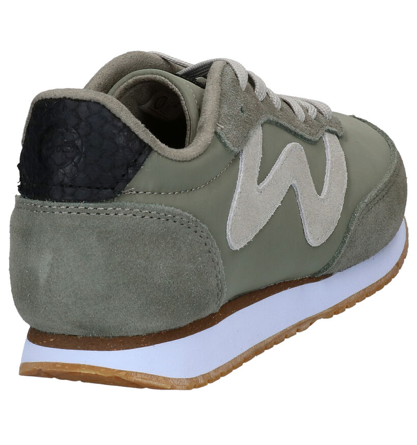 Woden Olivia Kaki Sneakers in stof (277425)