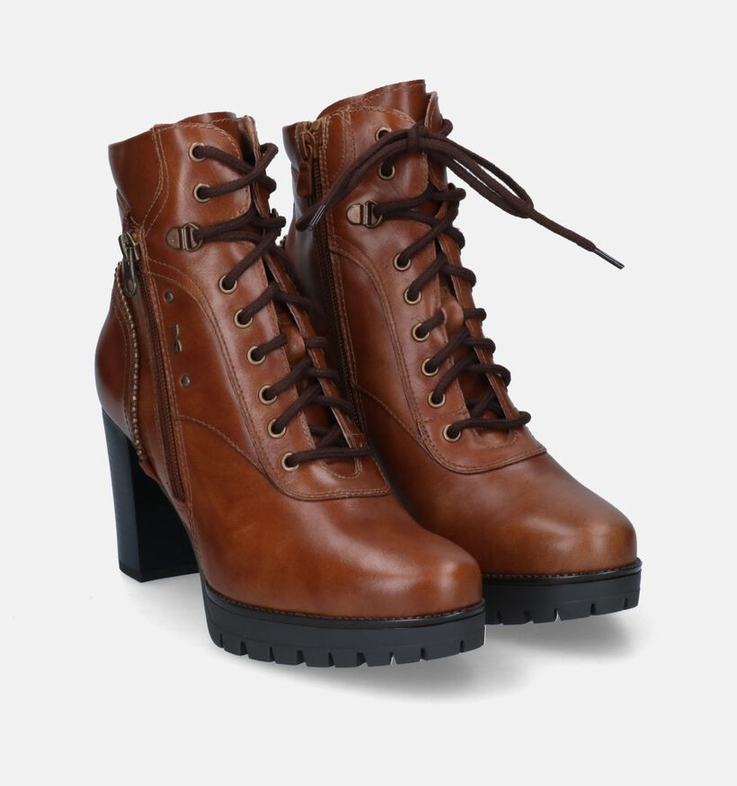 NeroGiardini Bottines à lacets en Cognac pour femmes (314399)