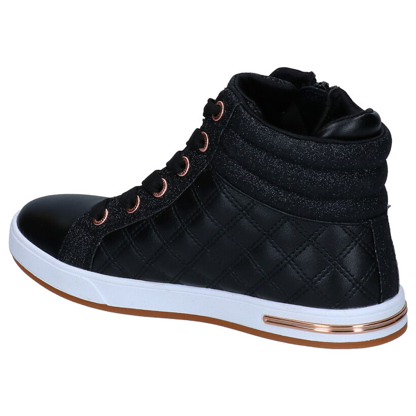 Skechers Shoutouts Quilted Squad Baskets en Noir pour filles (327983)