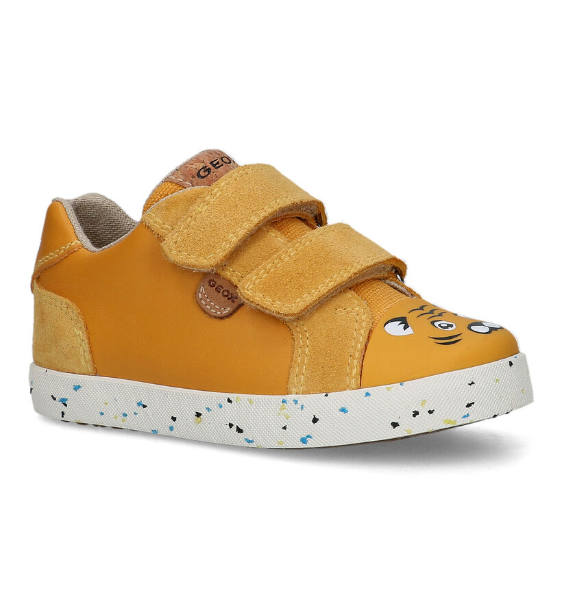 Geox Kilwi Blauwe Velcroschoenen in leer (321552)