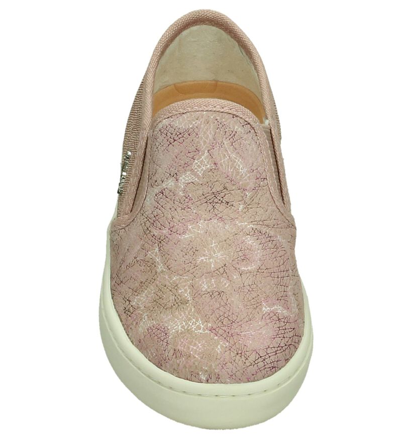 Geox Chaussures slip-on en Beige clair en textile (265765)