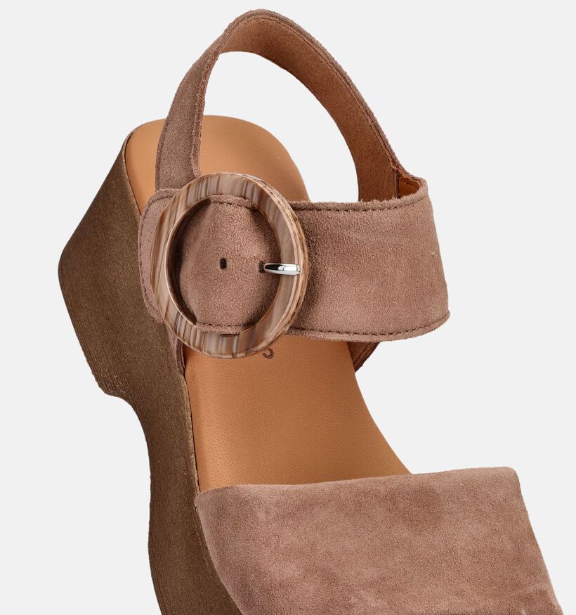 Gabor Sandales &agrave; talons en Taupe pour femmes (373316)