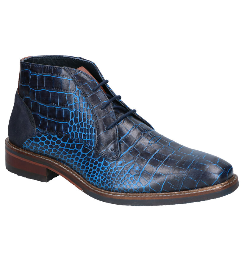 Chaos Chaussures hautes en Bleu foncé en cuir (254863)