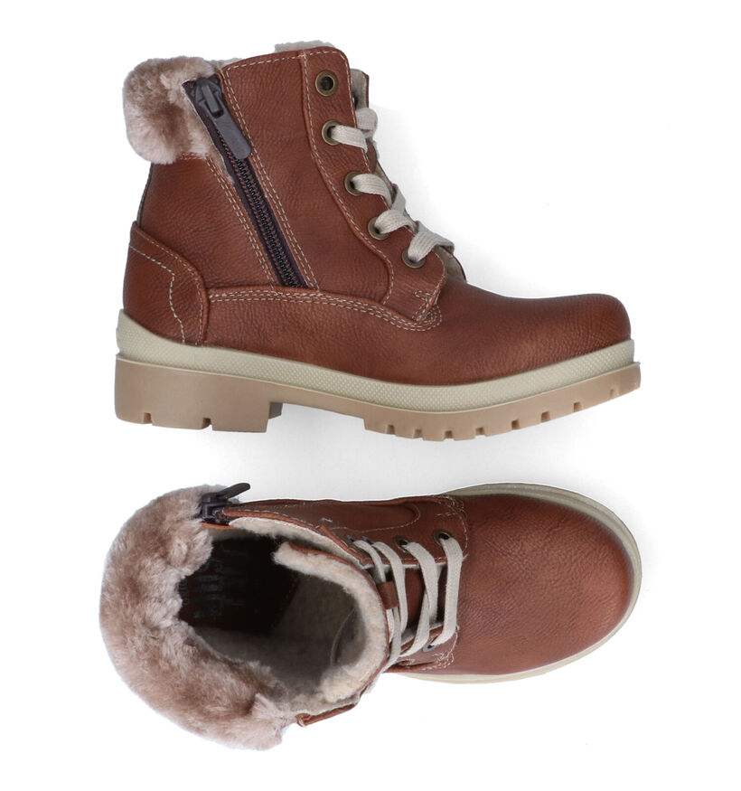 Mustang Bottines robustes en Cognac en simili cuir (313988)