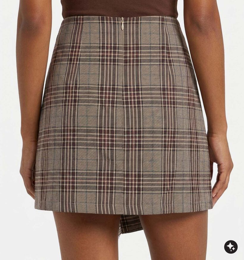 Orfeo Julia Grijze Geruite Mini-Rok voor dames (381663)