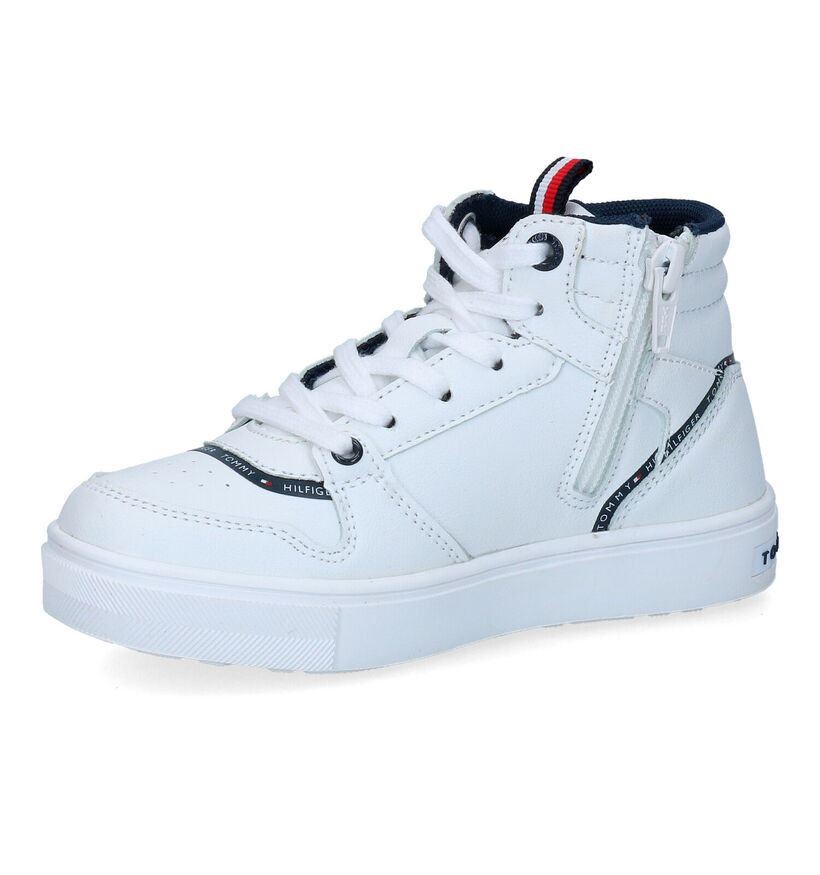 Tommy Hilfiger Witte Hoge Sneakers voor jongens (303891) - geschikt voor steunzolen