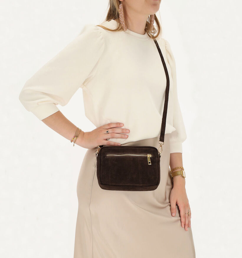 Charm London Donkerbruine Crossbodytas voor dames (373486)