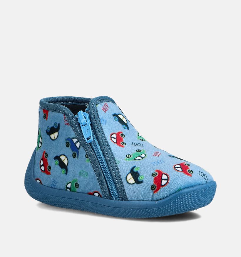 Milo & Mila Pantoufles fermées en Bleu clair pour filles, garçons (364933) - pour semelles orthopédiques