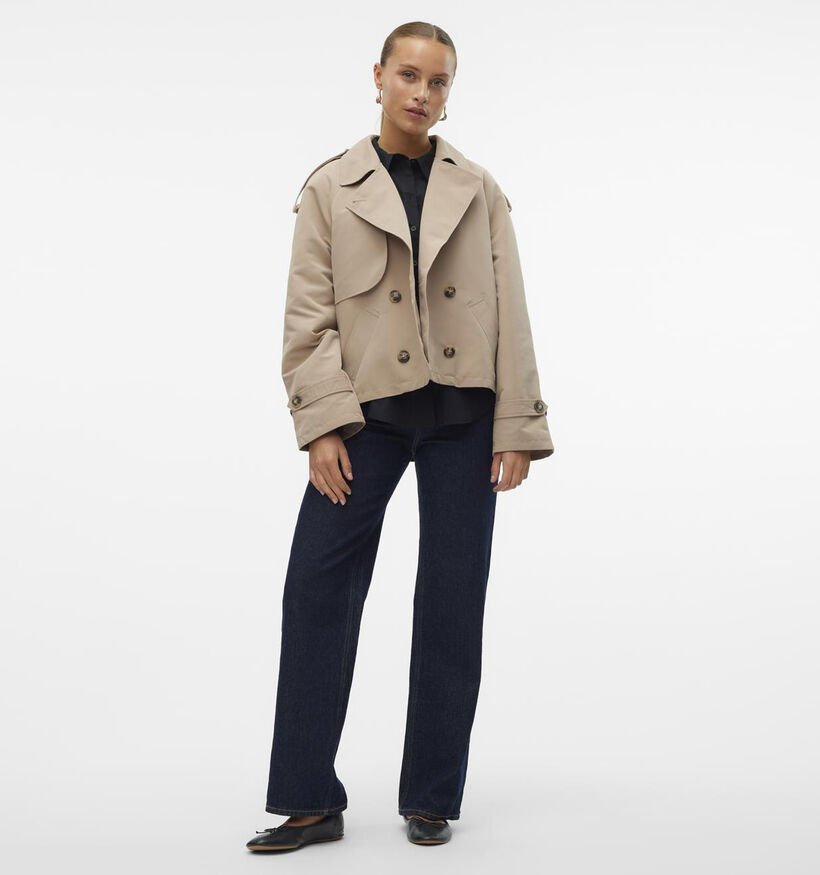 Vero Moda Chloe Beige Korte trenchcoat voor dames (352108)