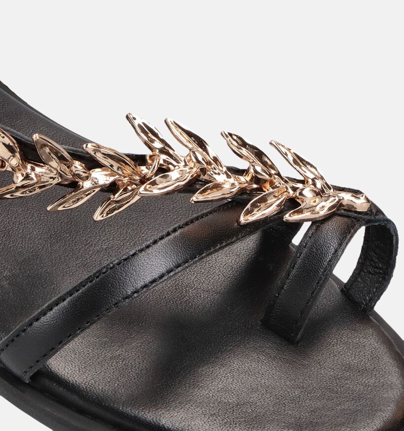 Les Tropeziennes Origan Sandales plates en Noir pour femmes (373234)