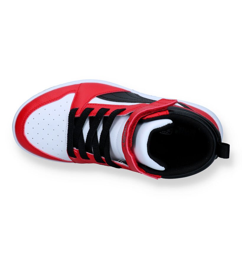 Puma Rebound v6 mid Witte Sneakers voor meisjes, jongens (350365) - geschikt voor steunzolen