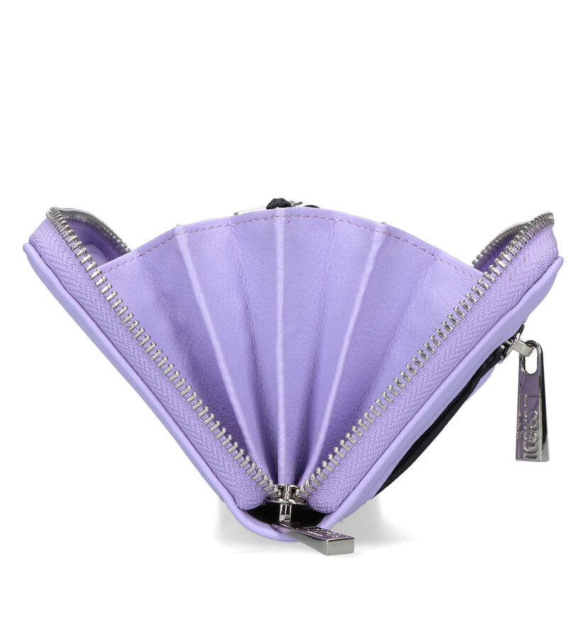 L.Credi Filippa Zwarte Ritsportemonnee voor dames (341069)