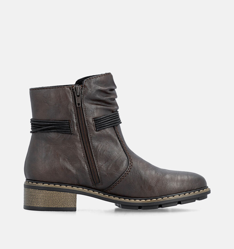 Rieker Bottines motardes en Brun fonc&eacute; pour femmes (379973)