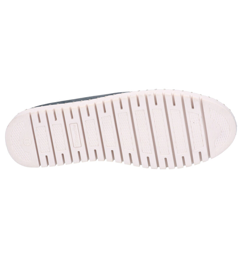 Tamaris Blauwe Instappers in nubuck (277351)