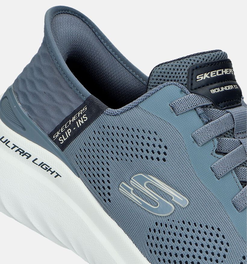 Skechers Bounder 2.0 Emerged Slip-ins en Bleu pour hommes (351859)