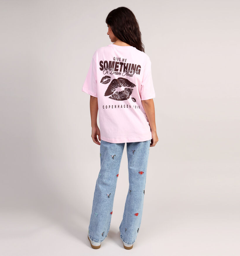 Vero Moda Laura Oversized Roze T-shirt voor dames (365846)