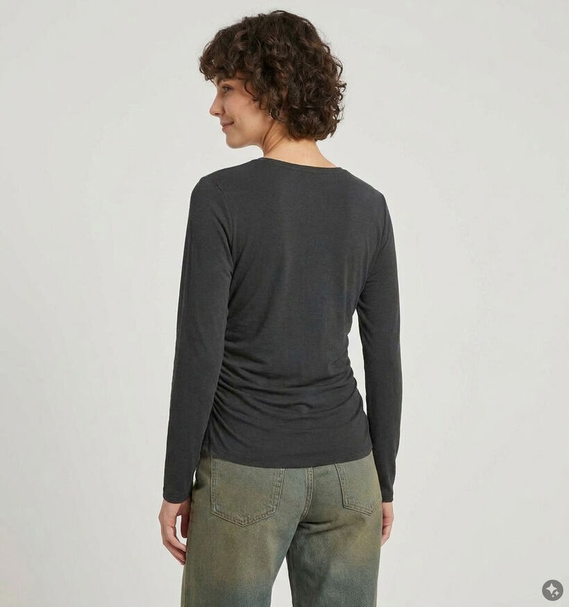 Vila Lysera Zwarte T-shirt met Lange Mouwen voor dames (382214)