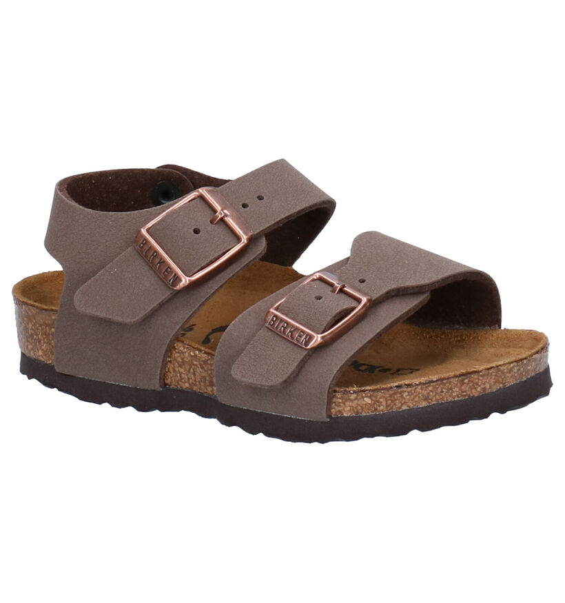 Birkenstock New York  Sandales en Noir pour garçons (338096)