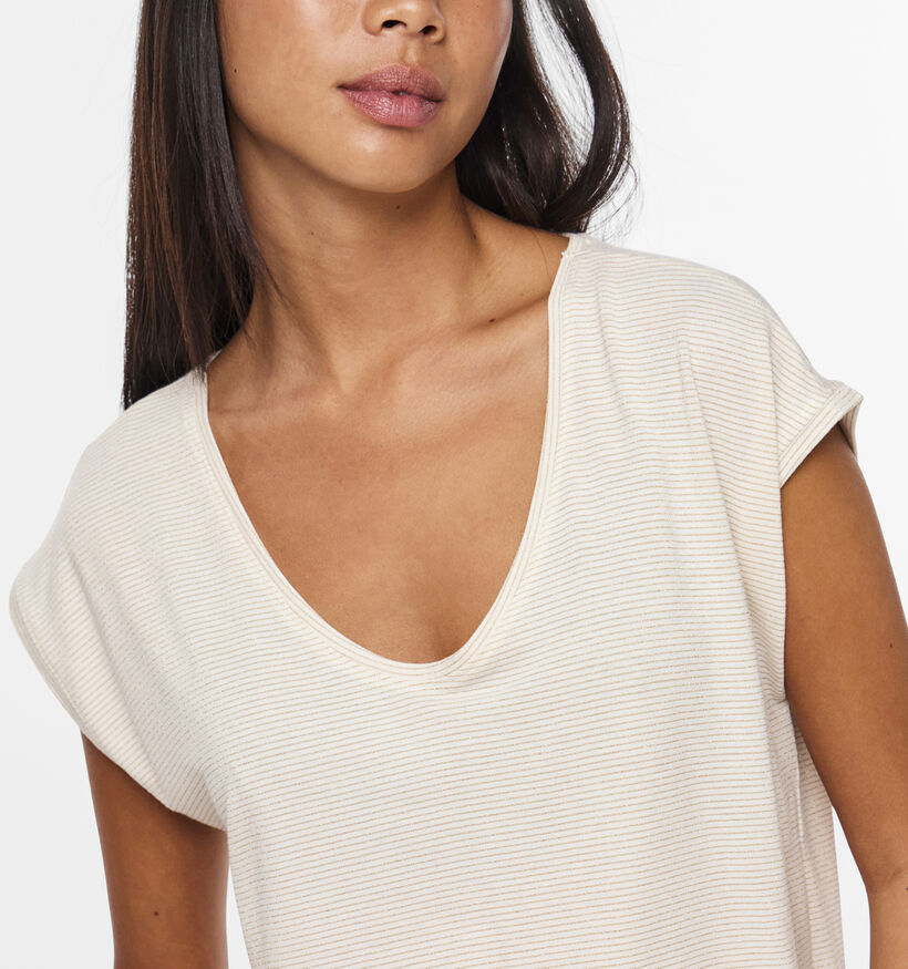 Pieces Billo T-shirt en Blanc pour femmes (351122)