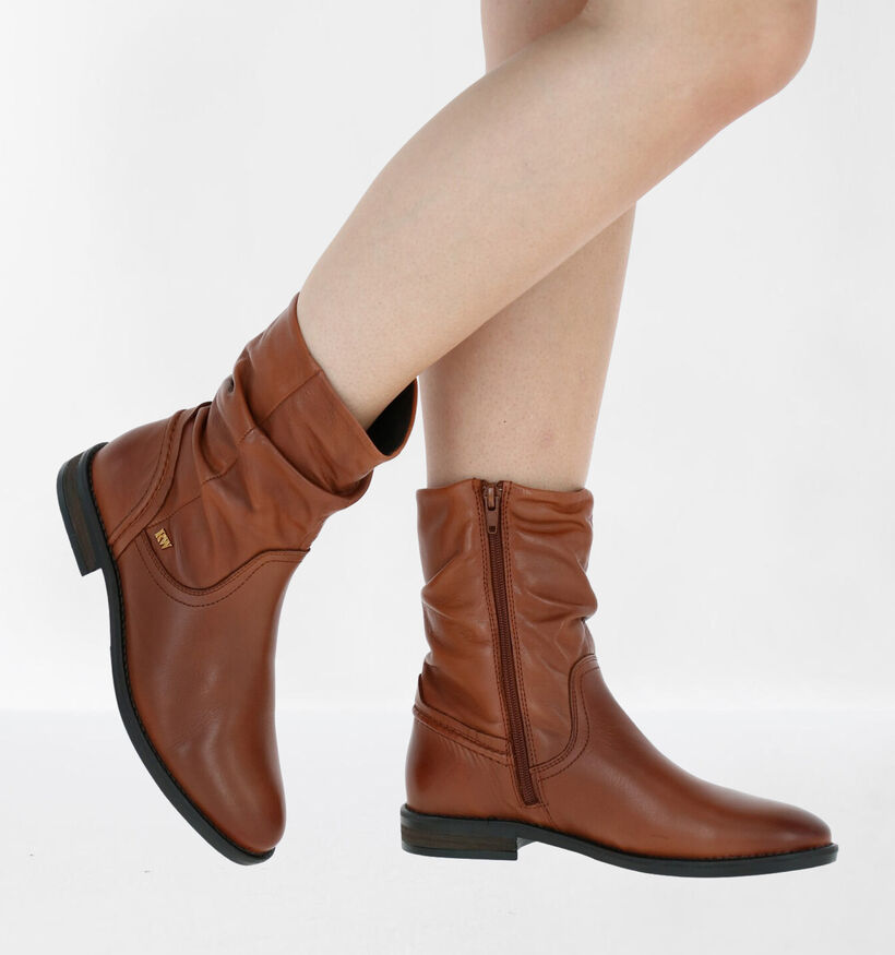 River Woods Exoda Cognac Korte Laarzen in leer (281961)