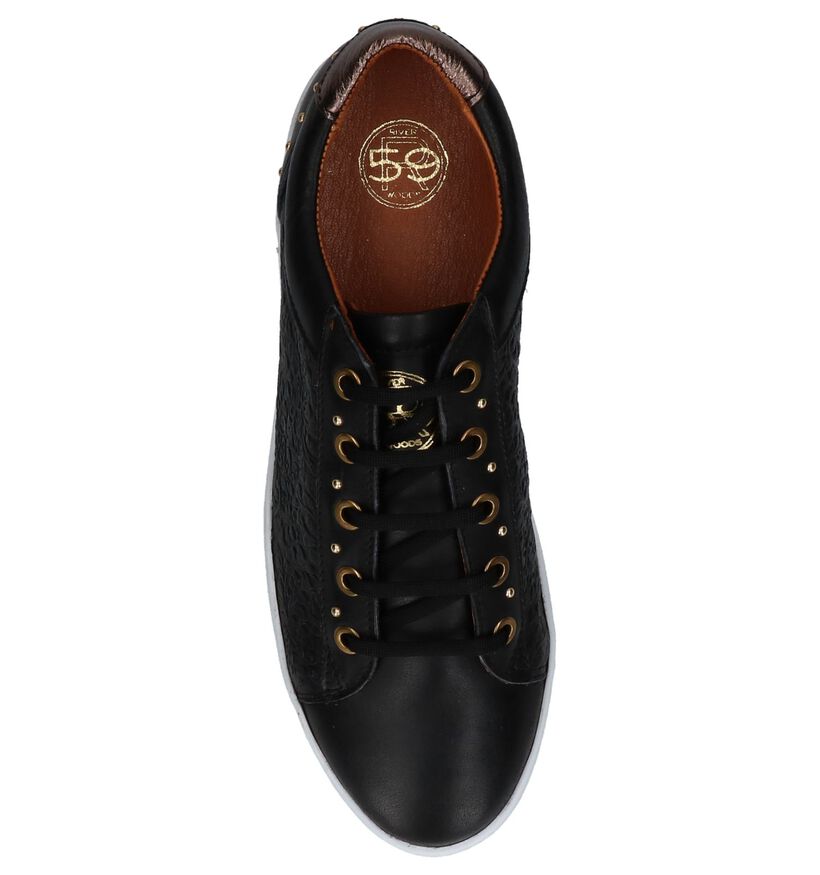 River Woods Lob Zwarte Geklede Sneakers, , pdp