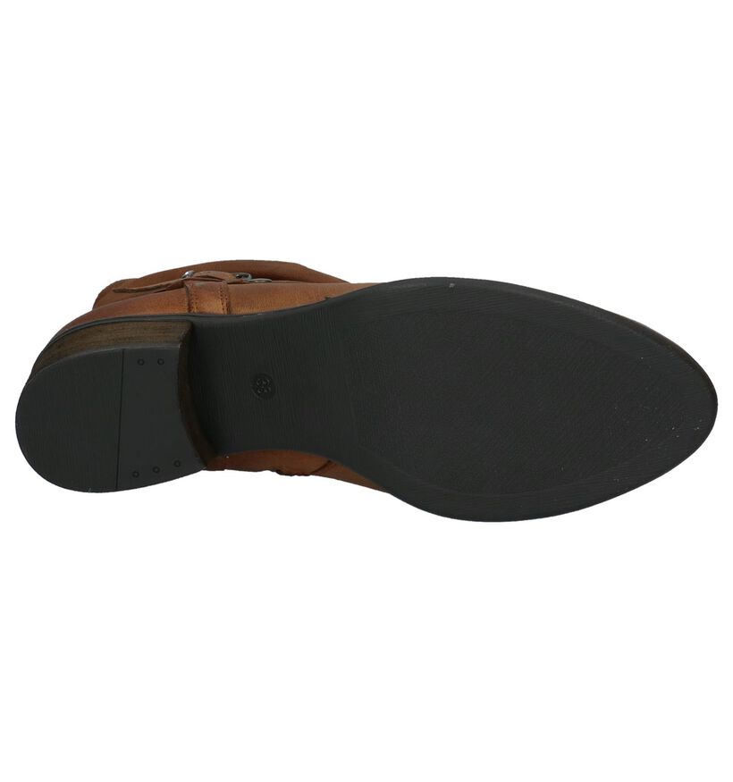 Korte Laarzen Cognac SPM in leer (226835)